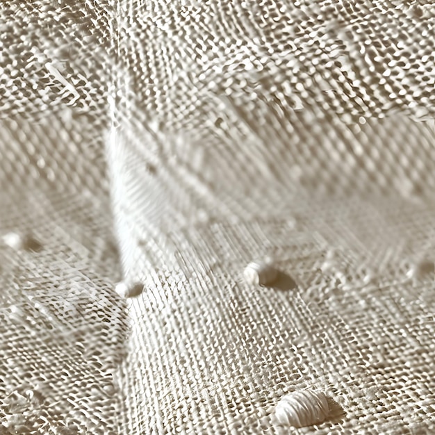 Zbliżenie haftu na lnianej tkaninie